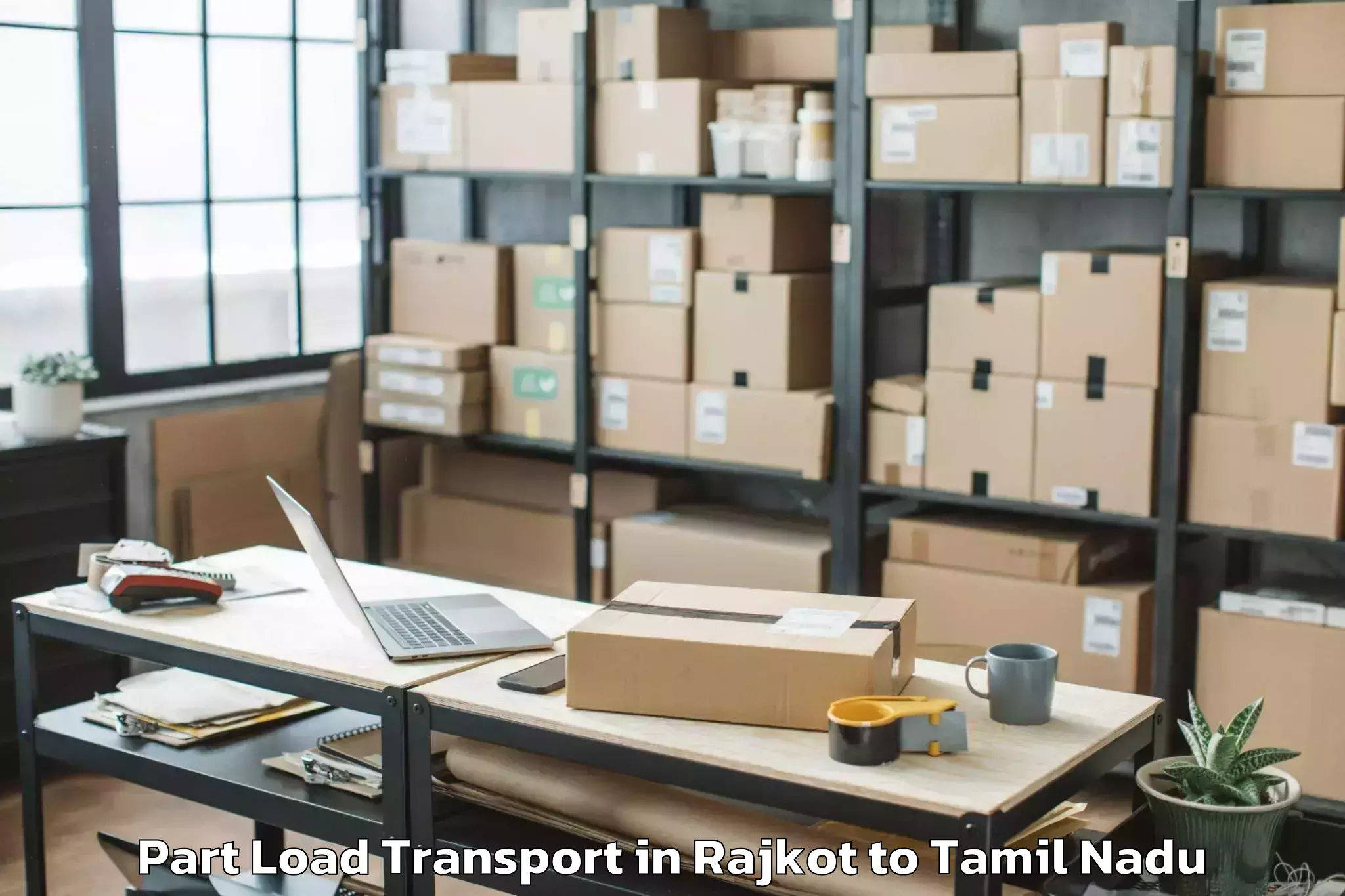 Top Rajkot to Punjai Puliyampatti Part Load Transport Available